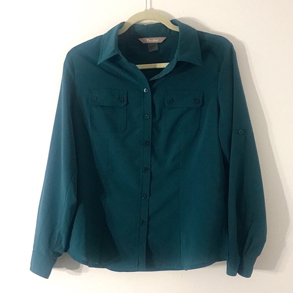 Green chiffon blouse - Picture 1 of 4